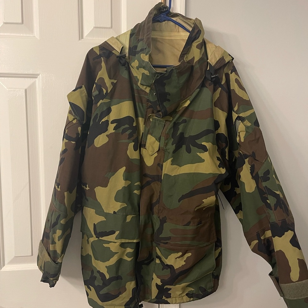 Woodland Camouflage military issue parka in perfect condition.